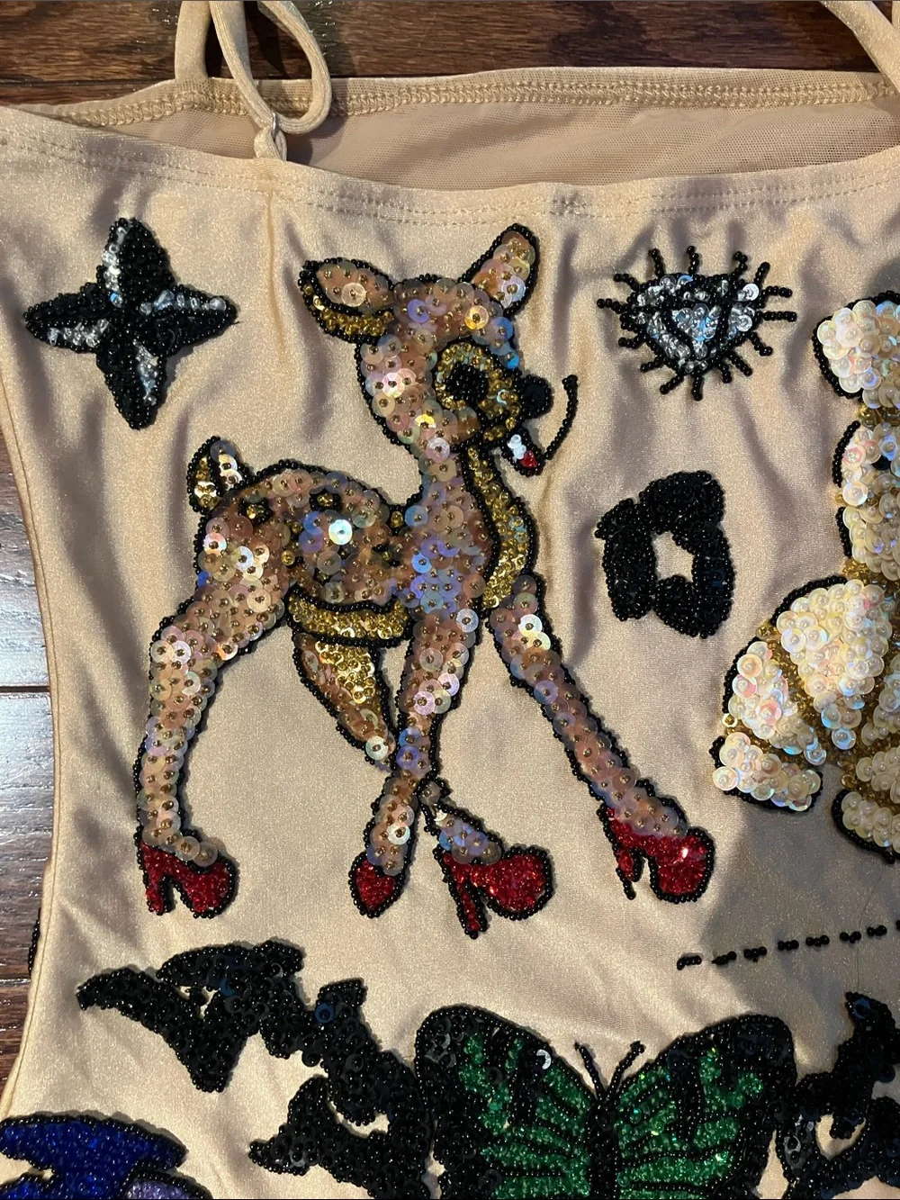 SeaQueen Lola - Bambi Sequin tattoo nude One-Piece Swimsuit Discount Universe - Picture 10 of 16